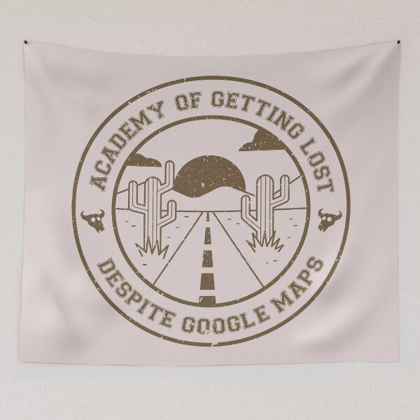 Item preview, Academy of Getting Lost Despite Digital Maps Retro Emblem designed and sold by Milena R..