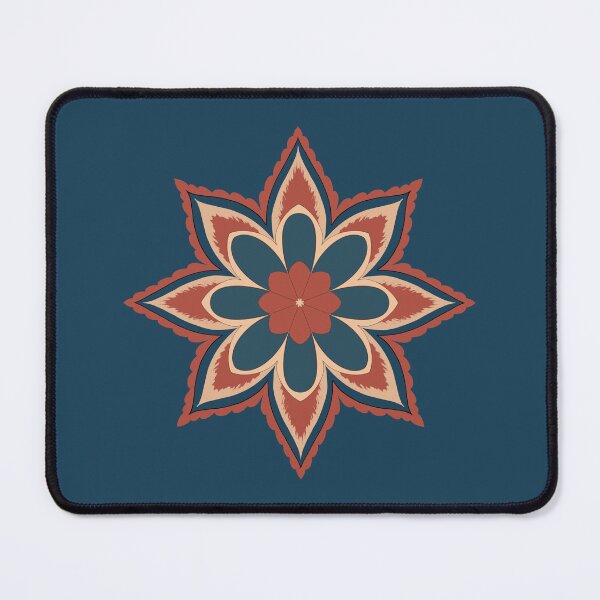 Item preview, Kalamkari Red, Beige and Blue Flower Design designed and sold by SeeMyArt Designs.