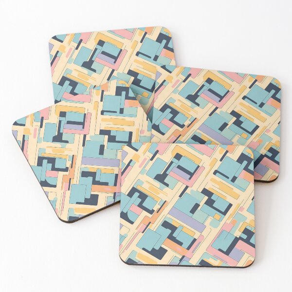 Item preview, Multicolor, Geometric Rectangular Shapes, Regular Repeated Tiles Pattern Textures designed and sold by Digital-Davinci.