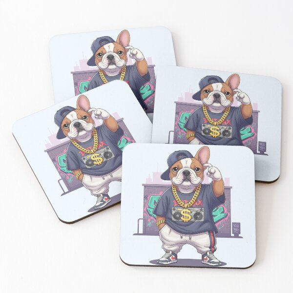 Item preview, Frenchie Swag Rapper Dog designed and sold by EsenciaZen.