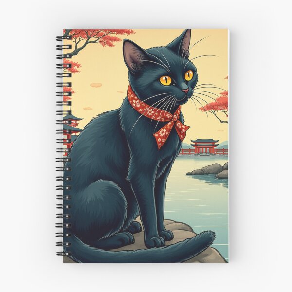 Item preview, japanese nippon black vintage cat stamp designed and sold by Atlantico54.