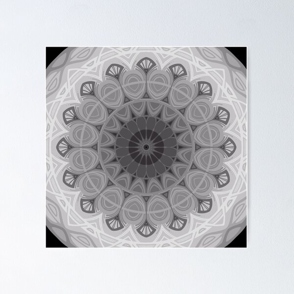Item preview, Grey Art Deco Mandala designed and sold by Dawn Anthes.