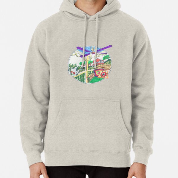 Country rattan chair on a terrace Pullover Hoodie