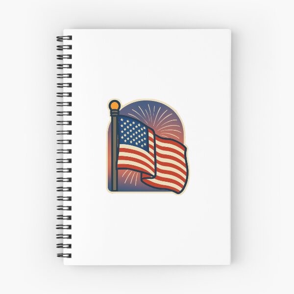 Item preview, American Flag with Fireworks designed and sold by Homelesssquid's Stickers & More.