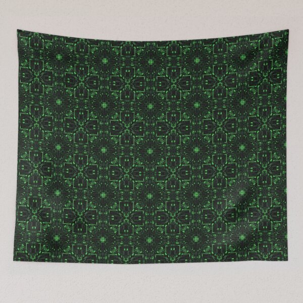 Item preview, Dark Theme, Green, Kaleidoscope, Regular Repeated Tiles Pattern Textures designed and sold by Digital-Davinci.