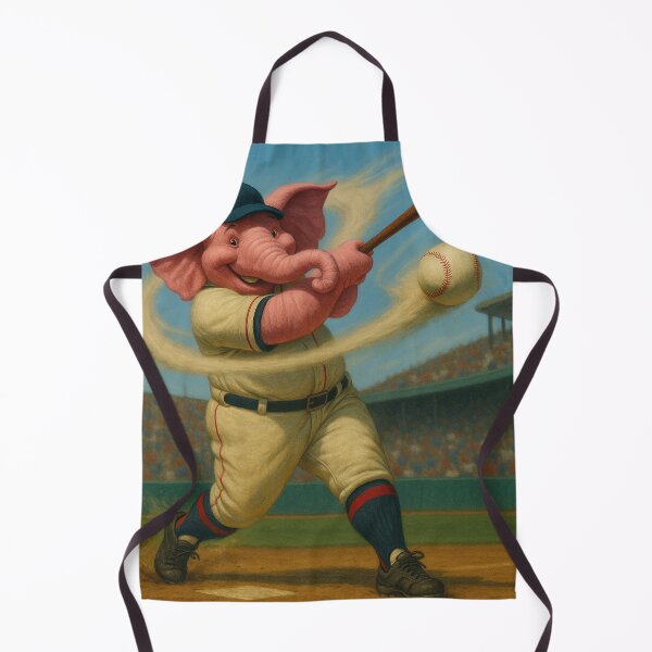 Item preview, pink elephant, funny baseball player designed and sold by Mauswohn.
