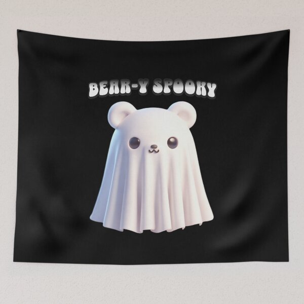 Item preview, "Bear-y Spooky" Kawaii Ghost Bear Halloween Costume Cute Funny Design designed and sold by NSB-Design.