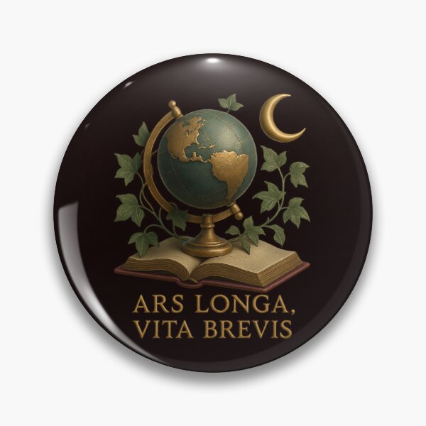 Item preview, Ars Longa, Vita Brevis — 3D Dark Academia Globe Design designed and sold by Tadeusz1.