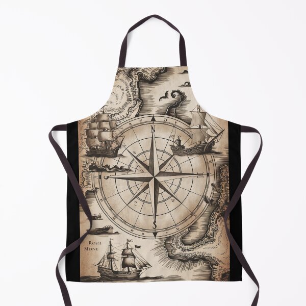 Item preview, Antique Nautical Map with Ships and Monsters designed and sold by Shop9999.