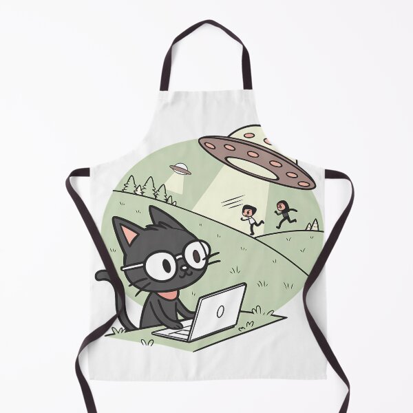 Item preview, Alien Cat Selfie With Alien UFO kidnapping human Funny Cat Gifts For Men Women Sticker designed and sold by RAZ1995.