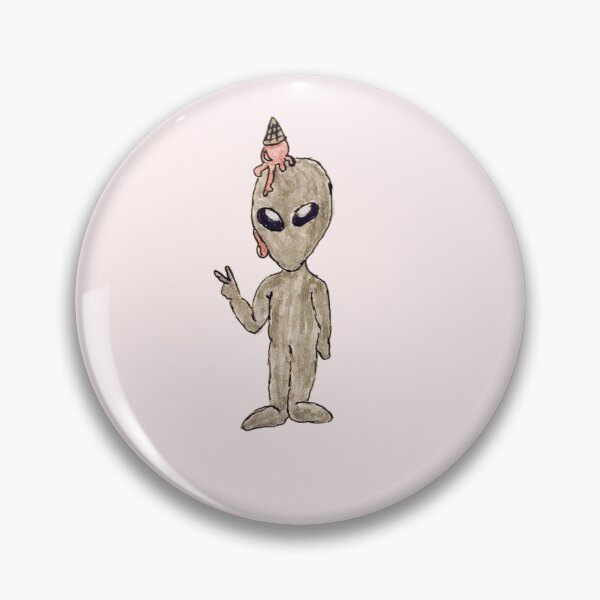 Item preview, Extraterrestrial Ice Cream Enjoyer with Peace Sign designed and sold by abby4doodles.