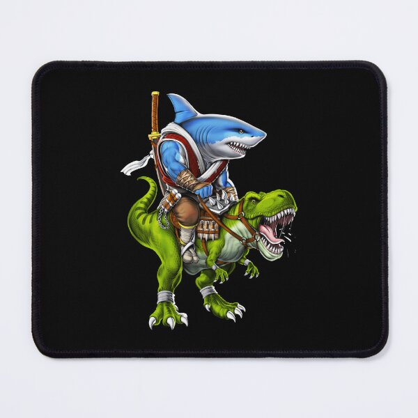 Item preview, Shark Samurai Riding T-Rex Dinosaur designed and sold by underheaven.
