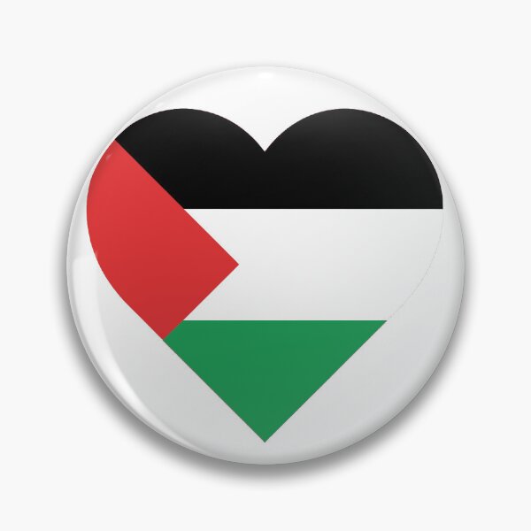 Item preview, Palestine Flag Heart – Love and Solidarity designed and sold by BeUniqueCo.