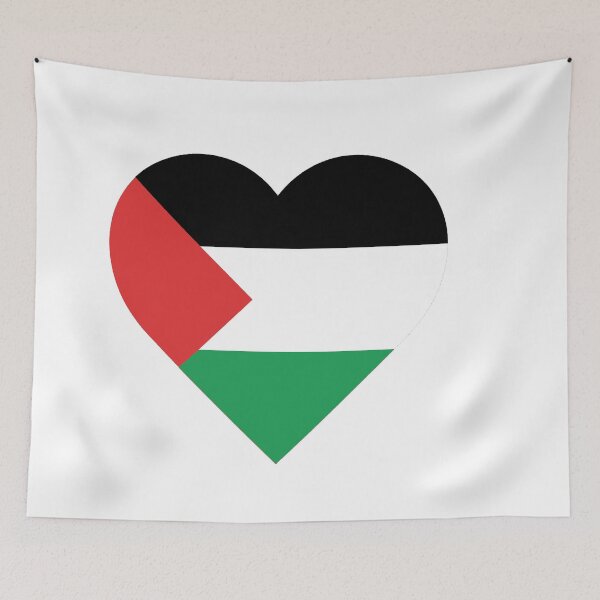 Item preview, Palestine Flag Heart – Love and Solidarity designed and sold by BeUniqueCo.