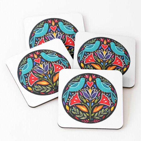 Item preview, Folk Art Birds designed and sold by ViaARTfactory.
