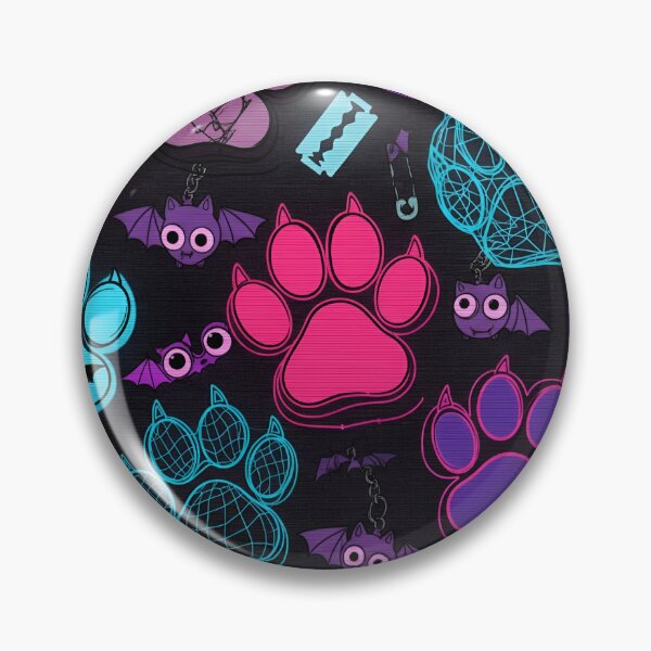 Item preview, Neon Y2K Goth Footprints designed and sold by EsenciaZen.
