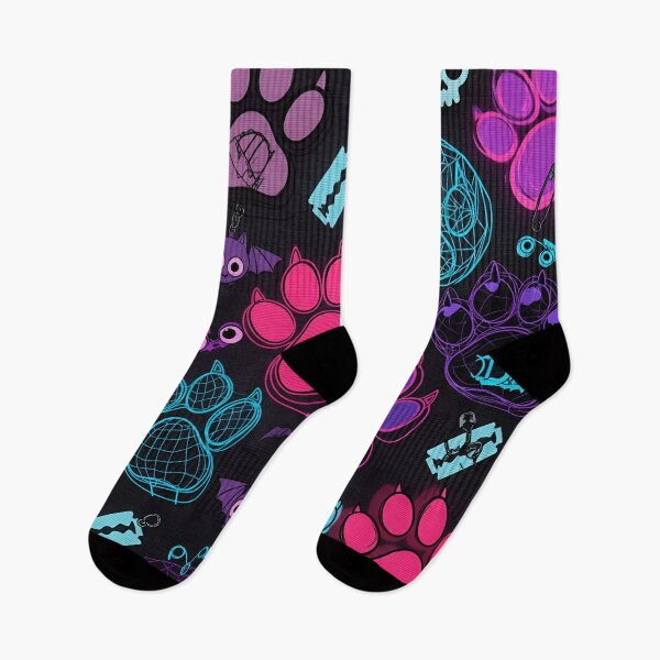 Item preview, Neon Y2K Goth Footprints designed and sold by EsenciaZen.