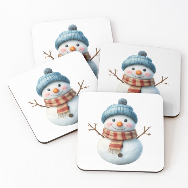Item preview, Smiling Snowman with Cozy Scarf designed and sold by Art of Ngu.