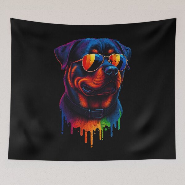 Item preview, RAINBOW DOGS - ROTTWEILER | Pets and Dogs lovers for Men and Women t-shirt designed and sold by panchiTWO.