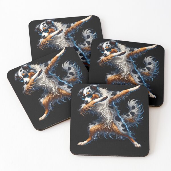 Artikelvorschau, Dabbing Australian Shepherd Dog Lover entworfen und verkauft von Kimberley King Art King Art.