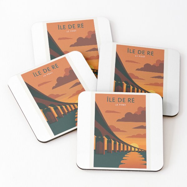Item preview, The Ile de Ré Bridge at dusk designed and sold by SitesDeFrance.
