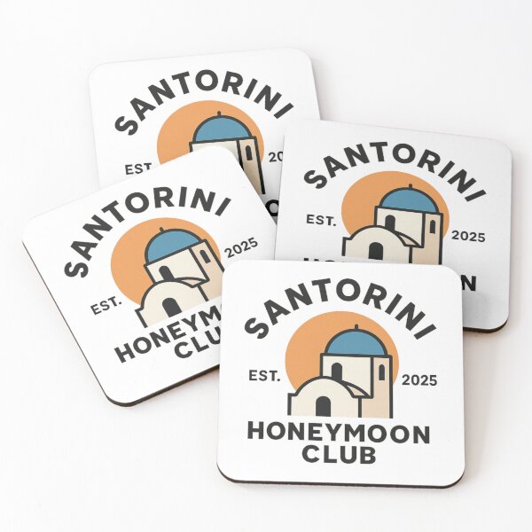 Item preview, Santorini Honeymoon Club EST. 2025 – Romantic Greece Sunset Logo | Newlywed Travel Sticker & Keepsake designed and sold by Memorph.