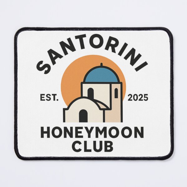 Item preview, Santorini Honeymoon Club EST. 2025 – Romantic Greece Sunset Logo | Newlywed Travel Sticker & Keepsake designed and sold by Memorph.