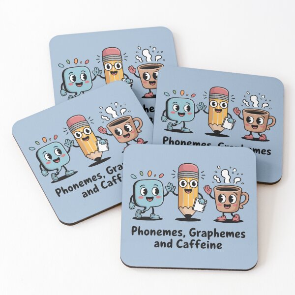 Item preview, Phonemes, Graphemes and Caffeine – Funny Linguistics Design designed and sold by ByBryteG.