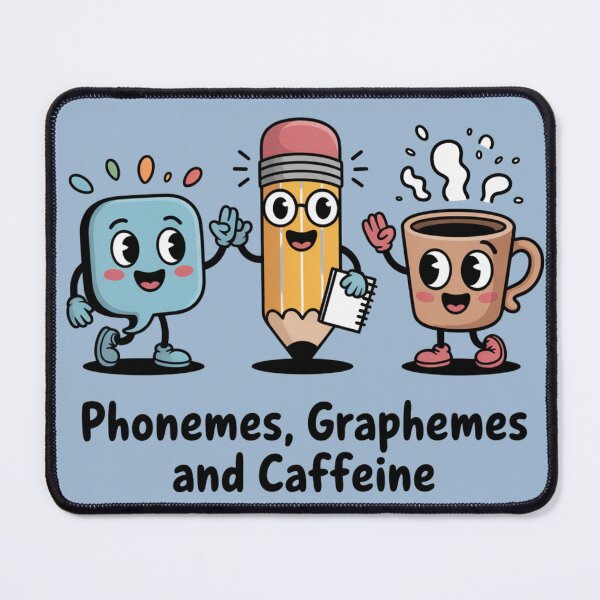 Item preview, Phonemes, Graphemes and Caffeine – Funny Linguistics Design designed and sold by ByBryteG.