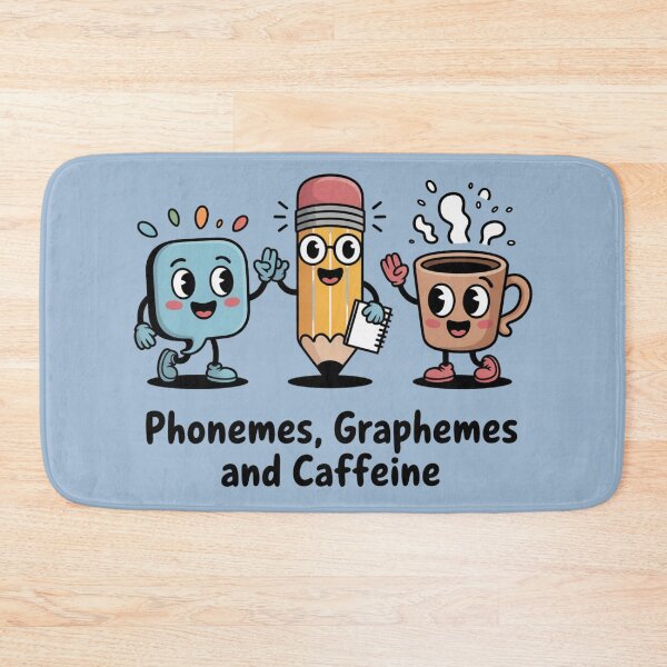 Item preview, Phonemes, Graphemes and Caffeine – Funny Linguistics Design designed and sold by ByBryteG.
