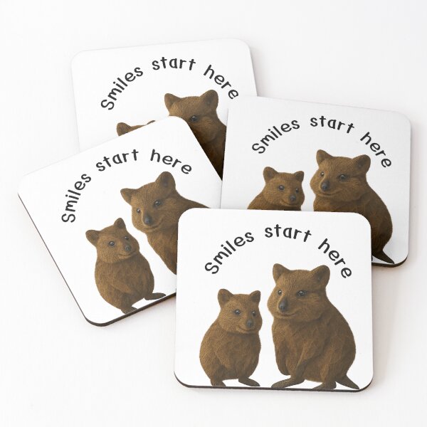 Item preview, Smiles Start Here – Cute Quokka Animal Art designed and sold by GeoWild Designs.