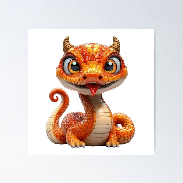 Item preview, Fiery Baby Dragon with Playful Expression designed and sold by Art of Ngu.