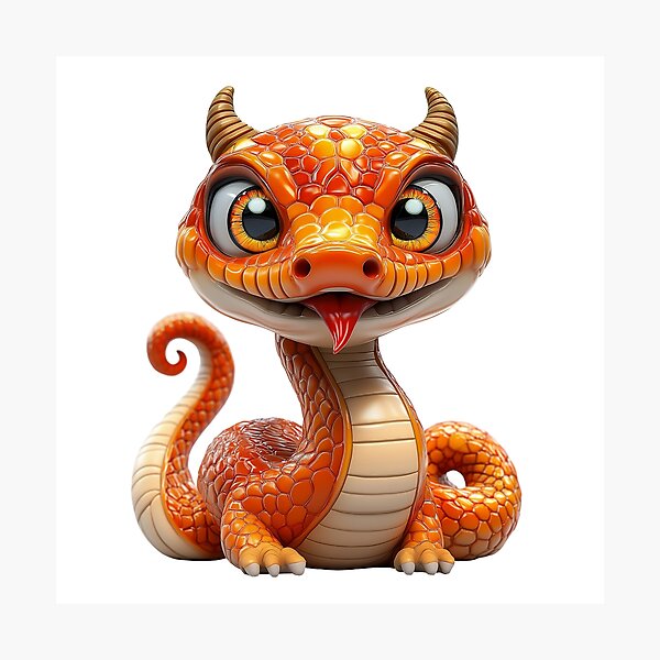 Item preview, Fiery Baby Dragon with Playful Expression designed and sold by Art of Ngu.