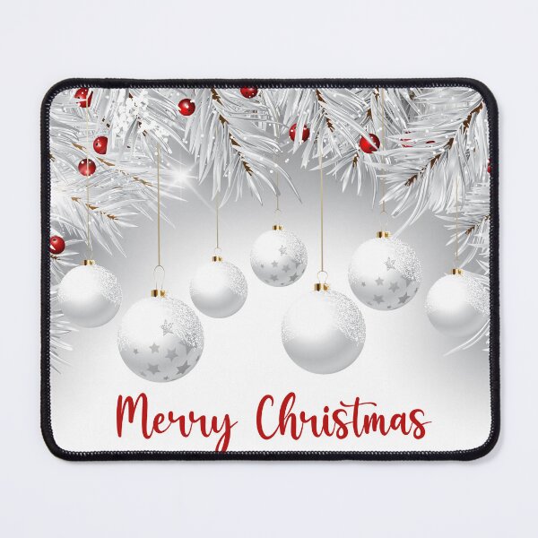 Item preview, Merry Christmas With White Decoration And Berries designed and sold by hurmerinta.