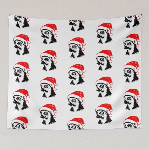 Item preview, Ring-tailed Lemur in Christmas Hat designed and sold by JollyCritters.