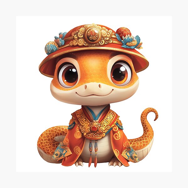 Item preview, Regal Baby Dragon in Traditional Robes designed and sold by Art of Ngu.