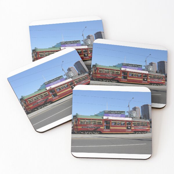 Item preview, Vintage Melbourne Tram on Flinders Street – City Photography Print designed and sold by Rushshutterworks.