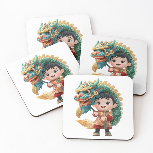 Item preview, Cute Child with Dragon Dance Costume designed and sold by Art of Ngu.