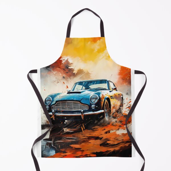 Item preview, Golden Autumn Leaves Swirl Around This Classic Vintage Car designed and sold by RevUpDesign.