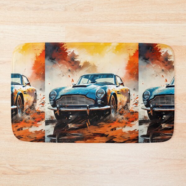 Item preview, Golden Autumn Leaves Swirl Around This Classic Vintage Car designed and sold by RevUpDesign.