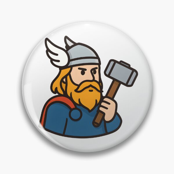 Artikelvorschau, Thor – Modernes stilisiertes Logo | Nordischer Gott und Mjölnir entworfen und verkauft von BarracudApps.
