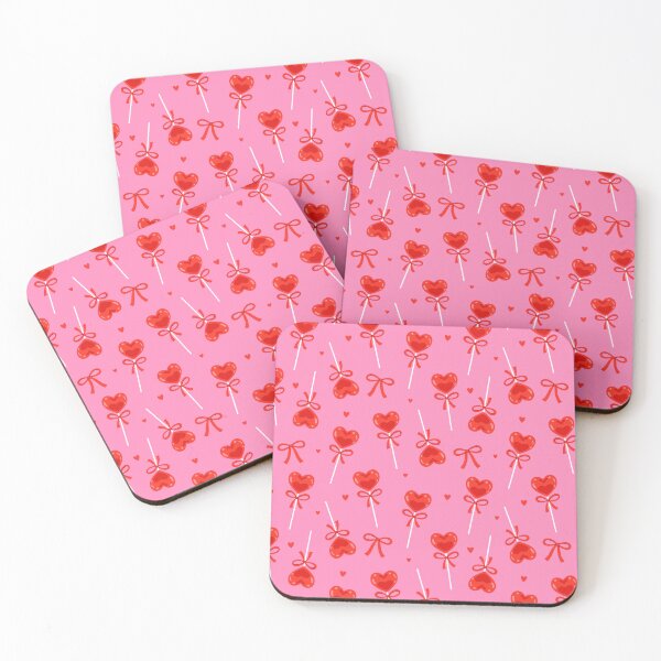 Item preview, pattern with heart-shaped lollipops designed and sold by burbura.