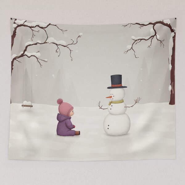 Item preview, Winter Friendship with a Snowman designed and sold by Whimsical Hug.