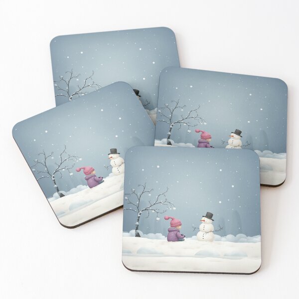 Item preview, Magical Winter Moment with a Snowman designed and sold by Whimsical Hug.