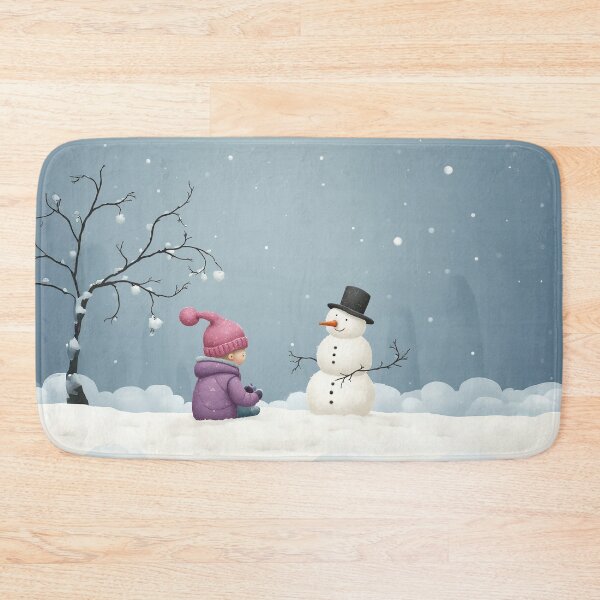 Item preview, Magical Winter Moment with a Snowman designed and sold by Whimsical Hug.