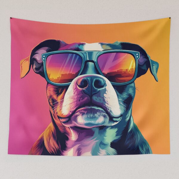 Item preview, Cool Stafford dog with sunglasses designed and sold by gut2000.