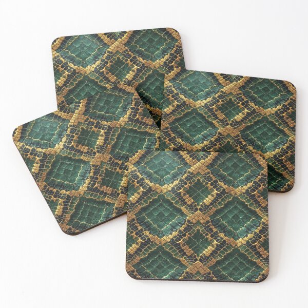 Item preview, Teal Gold Diamond Snake Skin Texture: snake shirt, dress, bag, phone case and home decor  designed and sold by TheGaliyaStudio.