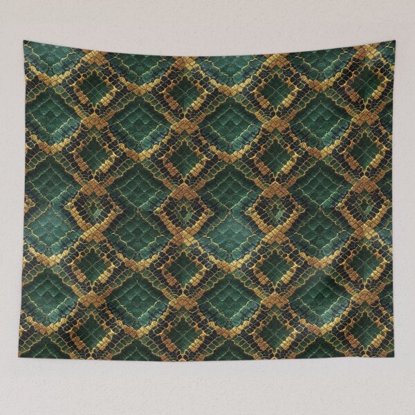Item preview, Teal Gold Diamond Snake Skin Texture: snake shirt, dress, bag, phone case and home decor  designed and sold by TheGaliyaStudio.