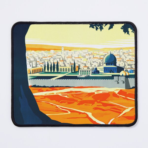 Item preview, Vintage Art Deco Travel Poster | Visit Palestine 1936 | Franz Krausz | Historical Tourism Print | Jerusalem Wall Art | Lithograph designed and sold by artofuniverse.