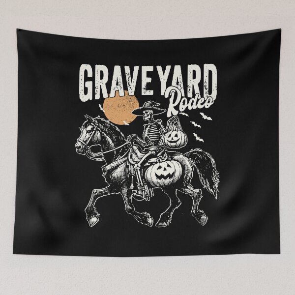 Item preview, Cowgirl Witch Halloween Western Pumpkin Graveyard Rodeo designed and sold by Jcat7.